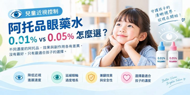 兒童近視控制：0.01% 與 0.05% 阿托品怎麼選？