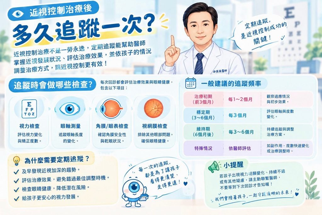 兒童近視控制:0.01% 與 0.05% 阿托品怎麼選? 近視多久追蹤一次