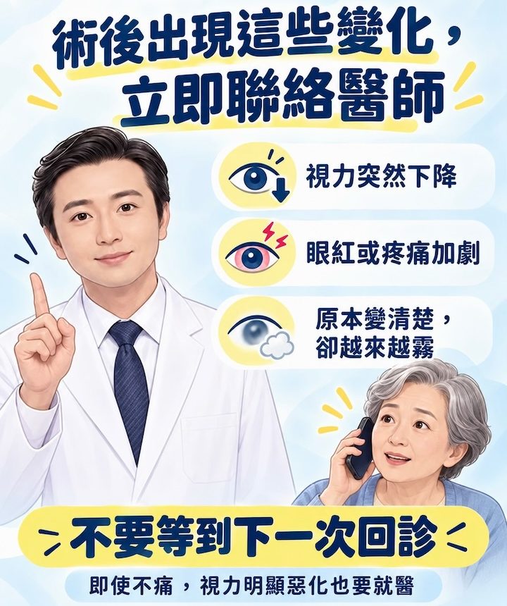 白內障手術已經很乾淨,為什麼還要預防眼內炎? 這些狀況立刻聯絡醫師